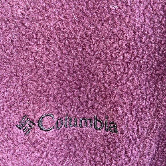 Columbia Fleece Jacket Women's Size Small Eggplant Cozy Zip Front - Picture 3 of 5